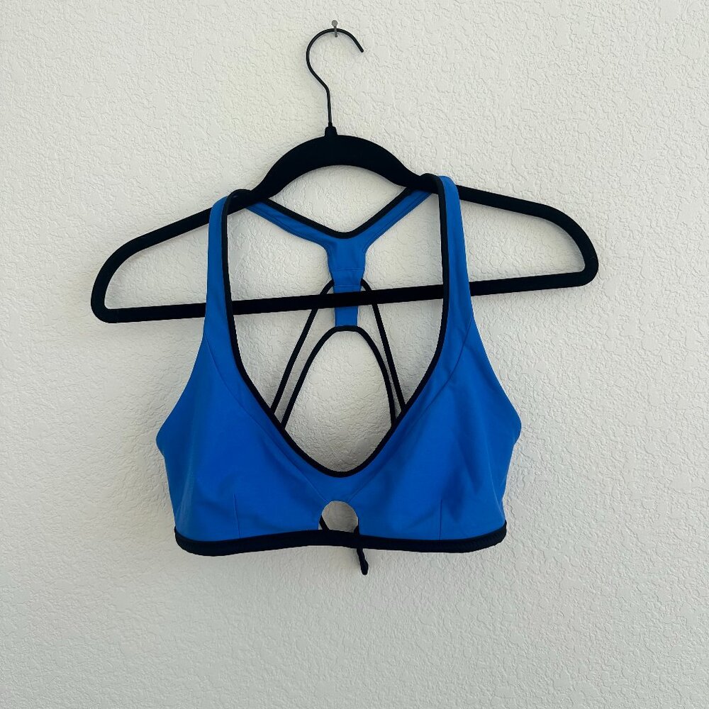 Lululemon Bikini Top, Strappy/Racerback Style, Blue and Black, S/M